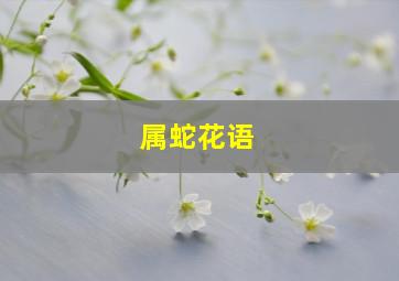 属蛇花语