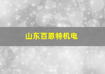 山东百恩特机电