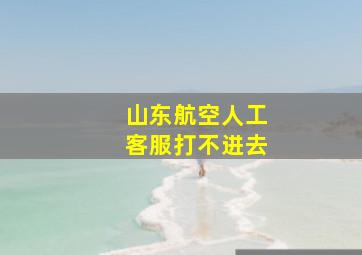 山东航空人工客服打不进去