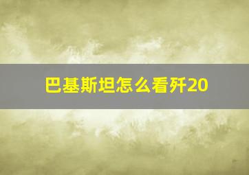 巴基斯坦怎么看歼20