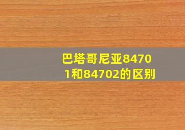 巴塔哥尼亚84701和84702的区别