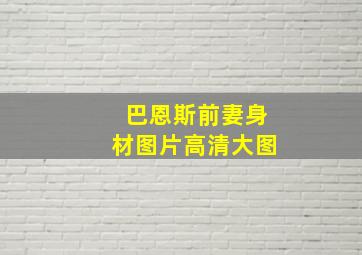 巴恩斯前妻身材图片高清大图