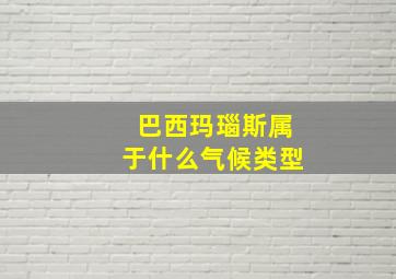 巴西玛瑙斯属于什么气候类型