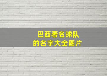 巴西著名球队的名字大全图片