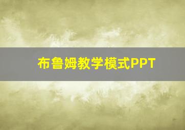 布鲁姆教学模式PPT