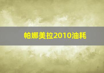 帕娜美拉2010油耗