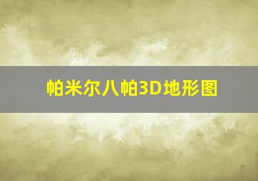 帕米尔八帕3D地形图