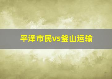 平泽市民vs釜山运输