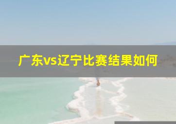 广东vs辽宁比赛结果如何