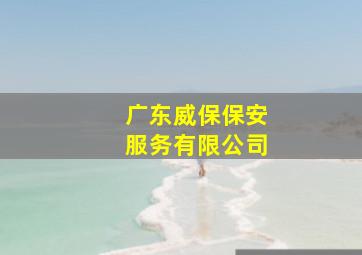 广东威保保安服务有限公司