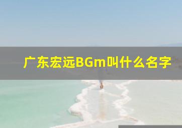 广东宏远BGm叫什么名字