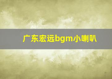 广东宏远bgm小喇叭