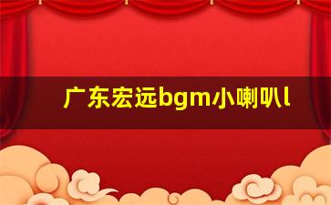 广东宏远bgm小喇叭l