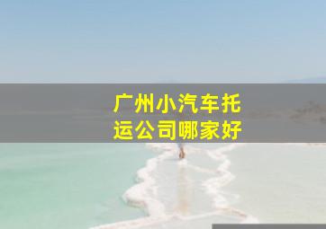 广州小汽车托运公司哪家好