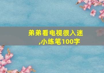 弟弟看电视很入迷,小练笔100字