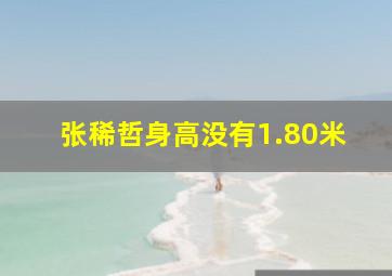 张稀哲身高没有1.80米