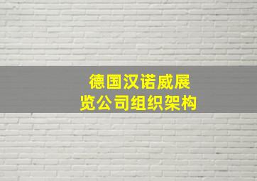 德国汉诺威展览公司组织架构