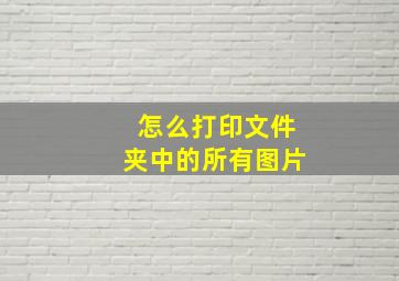 怎么打印文件夹中的所有图片