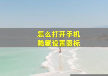 怎么打开手机隐藏设置图标