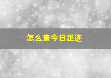 怎么查今日足迹