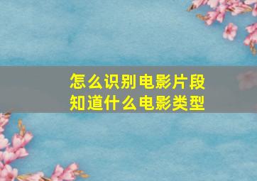 怎么识别电影片段知道什么电影类型