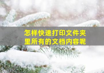 怎样快速打印文件夹里所有的文档内容呢