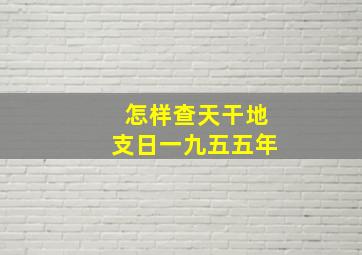 怎样查天干地支日一九五五年