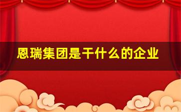 恩瑞集团是干什么的企业