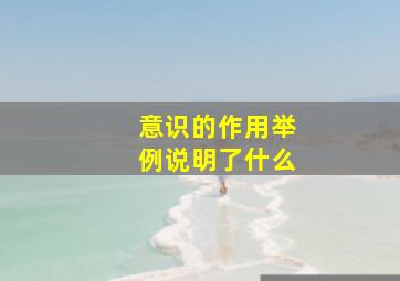 意识的作用举例说明了什么