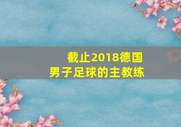 截止2018德国男子足球的主教练