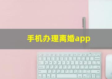 手机办理离婚app