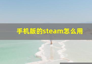 手机版的steam怎么用