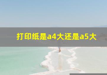 打印纸是a4大还是a5大