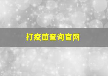 打疫苗查询官网