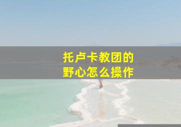 托卢卡教团的野心怎么操作