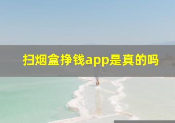 扫烟盒挣钱app是真的吗