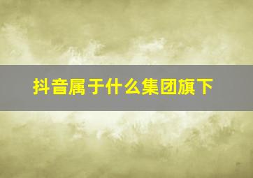 抖音属于什么集团旗下