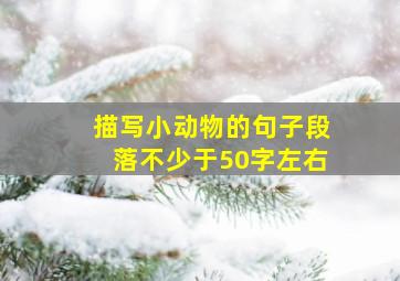 描写小动物的句子段落不少于50字左右