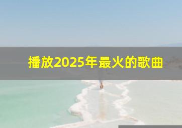 播放2025年最火的歌曲