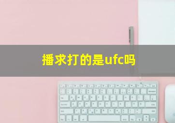 播求打的是ufc吗