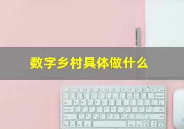 数字乡村具体做什么