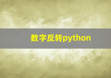 数字反转python