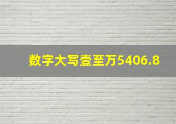 数字大写壹至万5406.8