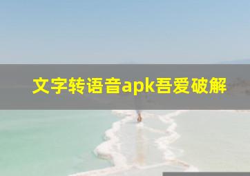 文字转语音apk吾爱破解