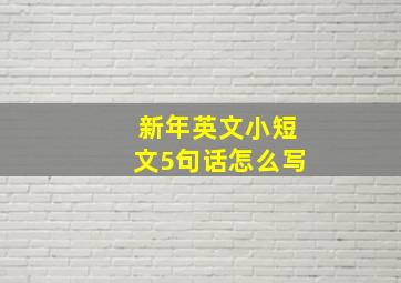 新年英文小短文5句话怎么写