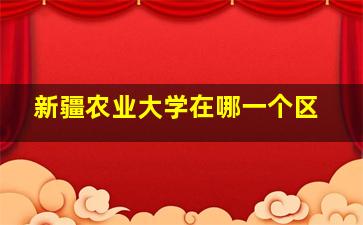 新疆农业大学在哪一个区