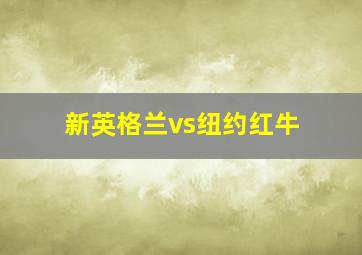 新英格兰vs纽约红牛