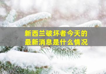 新西兰破坏者今天的最新消息是什么情况