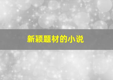 新颖题材的小说