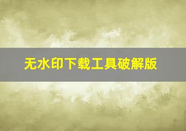 无水印下载工具破解版